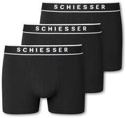 3 Schiesser Shorts - Herren - Gr. S/4 - schwarz