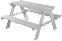 roba Kinder-Outdoor-Sitzgruppe &raquo;Picknick for 4&laquo; - 89x84,5x50cm - grau - Holz