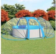 vidaXL Pool&uuml;berdachung, Pool-Kuppel Oval 530x410x210 cm