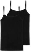 2 Schiesser Tops - Damen - Gr. 42 - schwarz