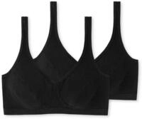 2 Schiesser Bustiers mit Cups - Damen - Gr. 75C - schwarz