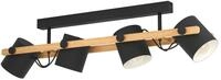 Eglo Deckenleuchte &raquo;Hornwood&laquo; - 100x19x27,5cm - schwarz - Holz / Stahl