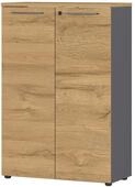 Tchibo - Aktenschrank &raquo;Agenda&laquo; - 80x40x120cm - braun - Holz / Metall / Kunststoff