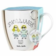 Ritzenhoff & Breker Tasse, Porzellan, mit Horoskop Schl&uuml;sselanh&auml;nger