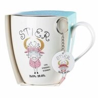 Ritzenhoff & Breker Tasse, Porzellan, mit Horoskop Schl&uuml;sselanh&auml;nger