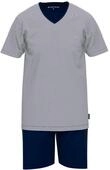 Tom Tailor Shorty-Pyjama-Set &raquo;Nevada&laquo; - Herren - Gr. XL - dunkelblau/gestreift