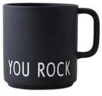 Design Letters Tasse Favourite Cup mit Henkel You Rock, Porzellan