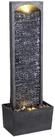 Teamson Home Gartenbrunnen Gartenbrunnen mit LED aus Polyresin schwarz H98 cm