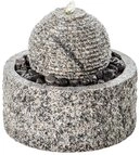 Dehner Gartenbrunnen Bern mit LED, &Oslash; 42 cm, H&ouml;he 45 cm, Granit, rundes Wasserspiel
