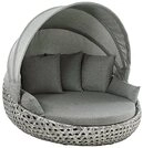 Dehner Gartenlounge-Set Sunlounger Miami mit Sonnendach, 220 x 82 x 168 cm,
