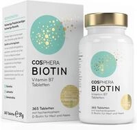 Cosphera K&ouml;rperpflegemittel Cosphera Biotin Tabletten - Hochdosiert mit 10.000,