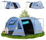 Skandika Tunnelzelt Campingzelt, Familienzelt, Kambo 4, dunkler Schlafkabine, 165 cm