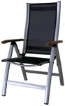 Sun Garden Gartenstuhl Klappsessel ASS Comfort S006-M17 silber-schwarz Klappstuhl Sun