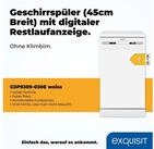 exquisit Standgeschirrsp&uuml;ler PLUS GSP9309-030E, 9 Ma&szlig;gedecke, 45 cm,