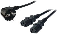 LogiLink LogiLink Strom Anschlusskabel [1x Schutzkontakt-Winkelstecker - 2x Kal
