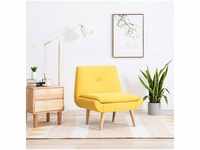 vidaXL Chair without Armrests Fabric Yellow