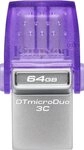 Kingston DATATRAVELER&reg; MICRODUO&trade; 3C 64GB USB-Stick (USB 3.2, Lesegeschwindigkeit
