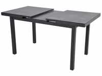Lesli Living Gartentisch Gartentisch Tafel Tisch Balena Negro 130/160x75x76cm...
