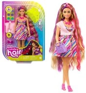 Barbie Anziehpuppe Totally Hair Barbie im farbenfrohen Blumenkleid Spielset mit Puppe