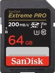 Sandisk Extreme PRO SDXC&trade;-UHS-I-Karte Speicherkarte (64 GB, Video Speed Class...