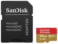 Sandisk microSDXC Extreme, Adapter, 1 Jahr RescuePRO Deluxe Speicherkarte (512...