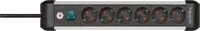 Brennenstuhl Premium-Alu-Line Steckdosenleiste 6-fach (Ein- / Ausschalter,