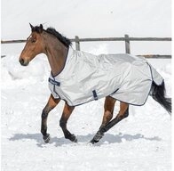Bucas Pferde-Thermodecke Bucas Power Turnout Extra High Neck 300g - silver