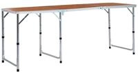 vidaXL Campingstuhl Klappbarer Campingtisch Aluminium 180 x 60 cm (1 St)