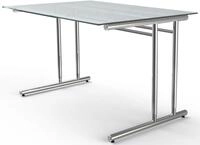 KERKMANN Schreibtisch Schreibtisch Artline ESG C-Fu&szlig; 120x80x68-82cm glas
