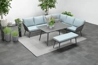Garden Impressions Gartenlounge-Set Hohe Dining Aluminium Rope Lounge "Davis...