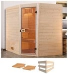 weka Sauna Valida Eck 3, BxTxH: 239 x 189 x 203,5 cm, 38 mm, ohne Ofen