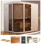weka Sauna Sara 1, BxTxH: 194 x 194 x 199 cm, 68 mm, 7,5 kW Bio-Kombiofen mit...
