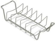 relaxdays Grillschale Rippchenhalter 2in1, Stahl