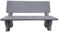 Dehner Gartenbank 2-Sitzer, 120 x 50 x 75 cm, Granit, robuste und klassisch sch&ouml;ne