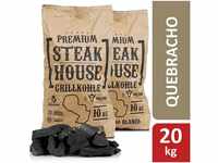 BBQ-Toro Grillkohle BBQ-Toro Premium Steak House Grillkohle, 20 kg, Quebracho...