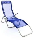 VCM Gartenliege Camping-Liege Blau
