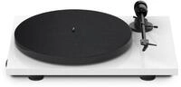 Pro-Ject E1 weiss Voreingestellter Ortofon OM 5E Tonabnehmer Plattenspieler