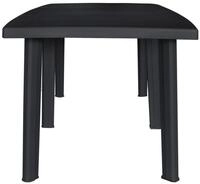 vidaXL Gartentisch, Outdoor Tisch Anthrazit 216 x 90 x 72 cm Kunststoff