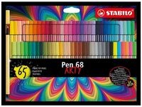 STABILO Fineliner STABILO Pen 68 ARTY Filzsift - 0,4 mm - 65er Set