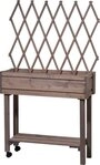 dobar Hochbeet, rollbar, mit Rankgitter, grau