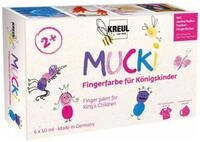 Kreul Bastelfilz Kreul Mucki Fingerfarbe f&uuml;r K&ouml;nigskinder 6er Set