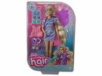 Mattel® Stehpuppe Mattel HCM88 Barbie Totally Hair Star mit Haarstyling...