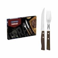 Tramontina Steakbesteck TRADICIONAL Steak-/Pizzabesteck - Holzgriff (12-tlg), 6