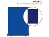 Walimex Pro Fotohintergrund Roll-up Panel Hintergrund blau 165x220
