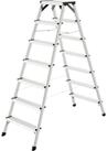 Hailo Stehleiter Hailo D60 StandardLine Doppelstufenleiter rutschsichere 2x7 Stufen