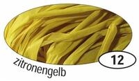 Folia Bastelfilz Naturbast Raffia - matt zitronengelb 50 g.
