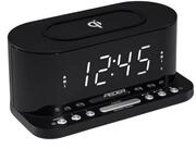 PEDEA Radiowecker mit QI-Ladepad &ndash; FM-Radio, dimmbares Display, Dual-Alarm &...