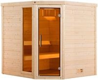 weka Sauna Massivholzsauna TURKU 1, BxTxH: 195 x 178 x 205 cm, 45 mm,...