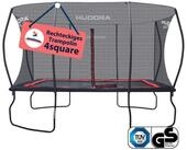 Hudora Gartentrampolin 4square, Rechteckig, mit Sicherheitsnetz