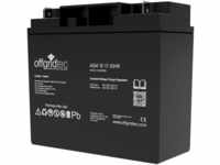 offgridtec AGM-Batterie 12V/17Ah 20HR Akku (12 V), Solar Batterie Akku Extrem